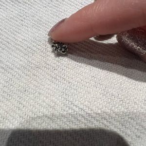 PANDORA silver spacers- flower, bow, spiral